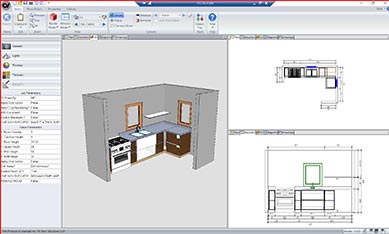 Kitchen Drawing & Model in Cabinet Vision