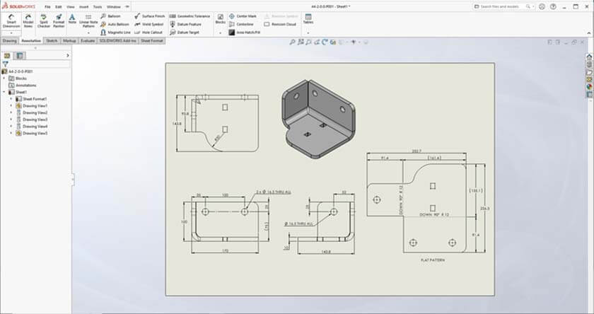 fabrication design intent through technical drafting